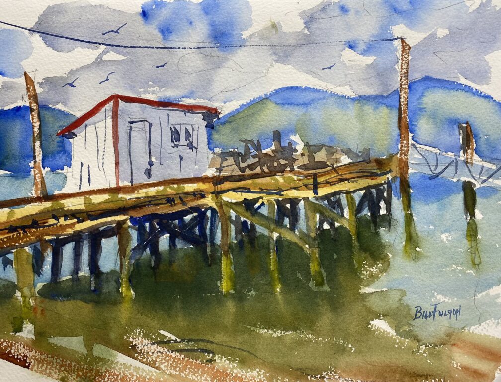 An oyster dock in South Bend, WA.