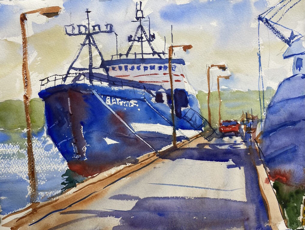 The fishing vessel Baranof at the dock at Fishermen's Terminal in Seattle.